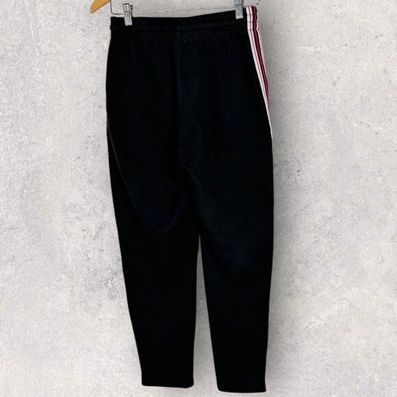 Aritzia TNA Iconic Fleece Sweatpants‎ Side Stripe Size Small Retro Joggers Black - Picture 5 of 14